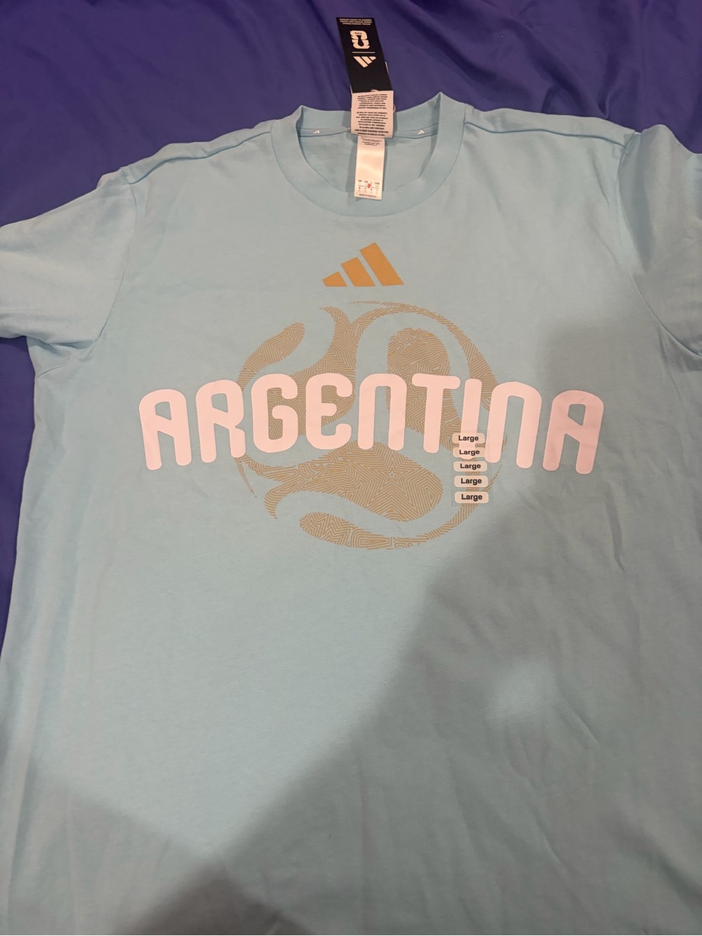 Addidas Light Blue Men’s Tee Addidas FIFA large